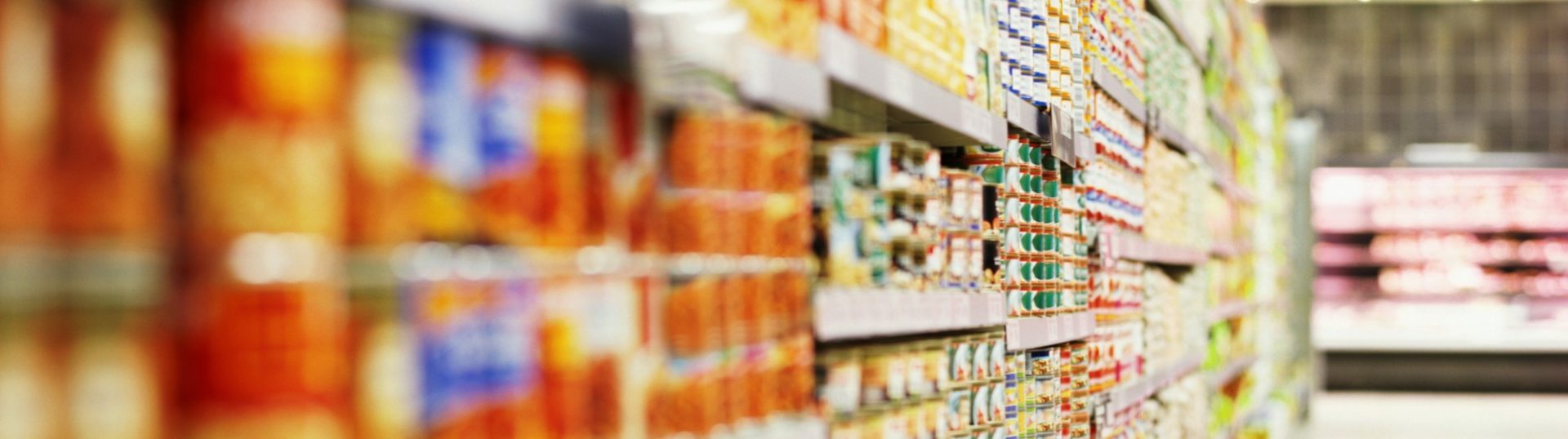 A row of resources in a grocery store.